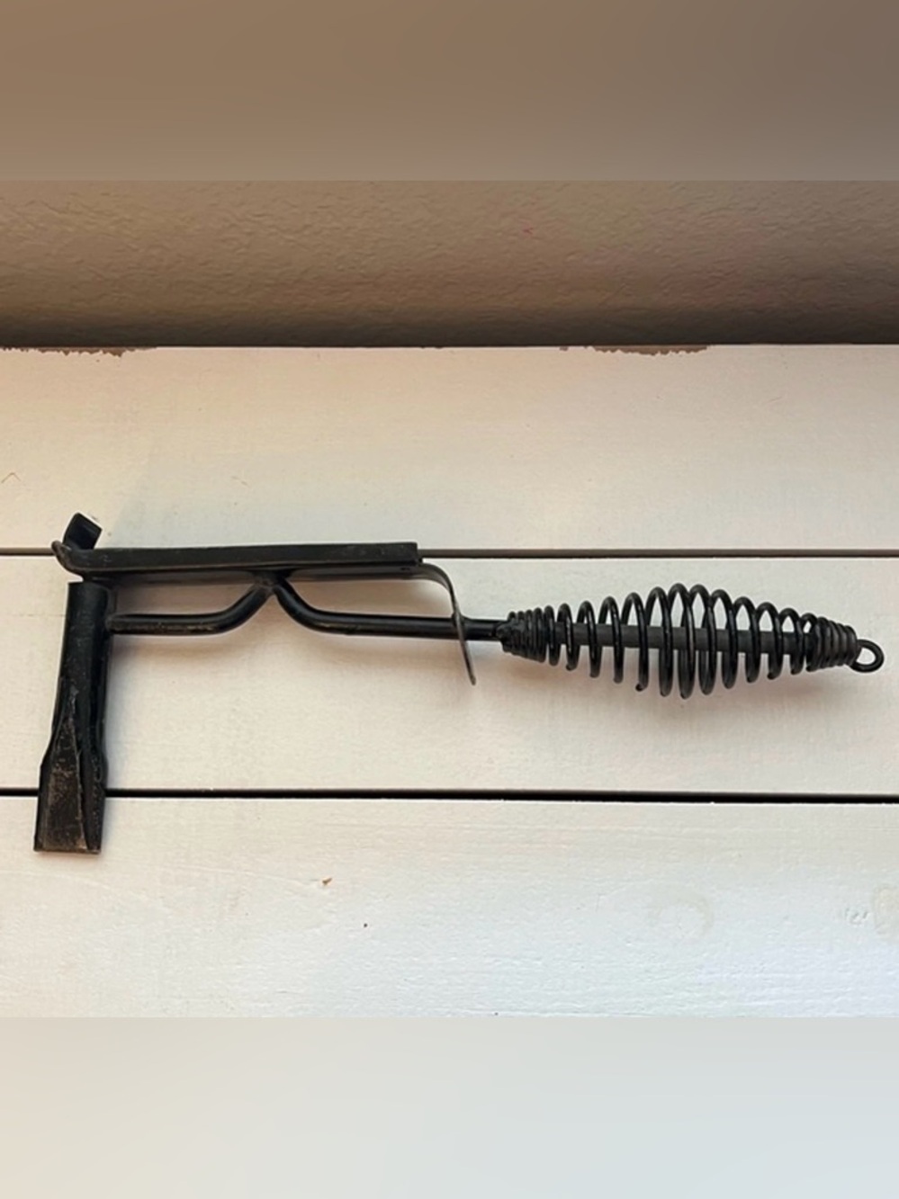 Vintage Welding Slag Chipping Hammer Spring Handle Metal Tool